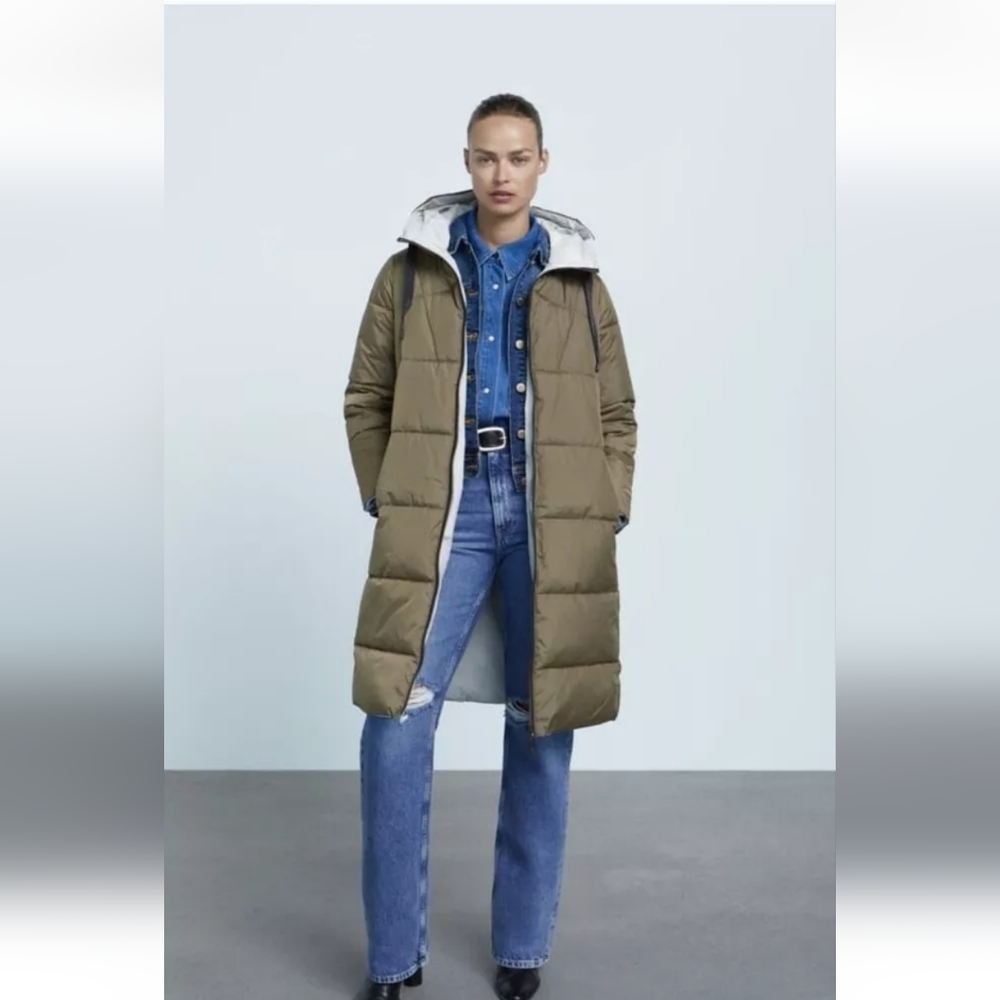 Zara Water and Wind Protection Reversible Puffer Coat M